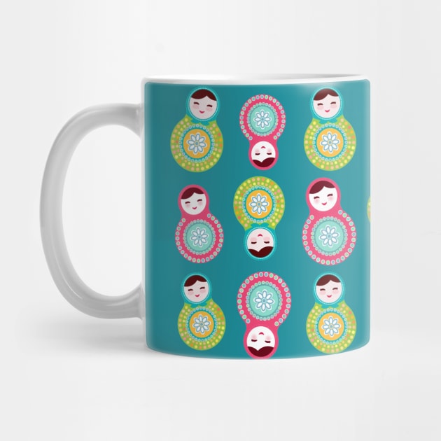 Russian dolls matryoshka Pattern by EkaterinaP